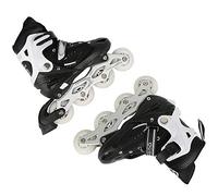 Inline Skates 4 en 1 - Patins à Glace et Rollers Réglables pour Enfants et Adultes - Roulement ACEB7 - Code M - Noir (Taille 35-38)