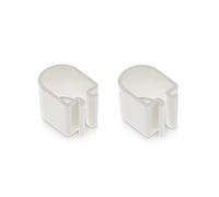 InLine Slatwall 23181D Lot de 2 supports de câble pour support de table pour tringles Slatwall, guide de câbles, clip Blanc