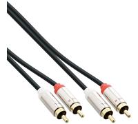 InLine® Slim Audio Kabel 2x Cinch ST/ST, stéréo, 3m