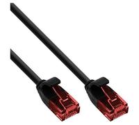 InLine Slim - Cordon de raccordement - RJ-45 (M) pour RJ-45 (M) - 1 m - UTP - CAT 6 - moulé, rond, sans crochet - noir