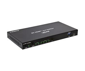 Inline Splitter HDMI 2x4, 8K 60Hz, 4K 120Hz, HDMI 2.1 | 2 HDMI vers 4 écrans, 8K 60Hz, 4K 120Hz, Downscaling, Audio De-Embedding, EDID, RS232