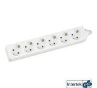 INLINE - Steckdosenleiste - Schuko 6-Fach - 230V - 3500W - 5m - Weiss