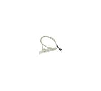 InLine® Tôle de fente USB 2.0, 2x USB prise sur 1x 10pol connecteur poteau, 0,35m