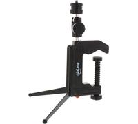 InLine® trépied de table 19cm avec étau, noir avec tête sphérique