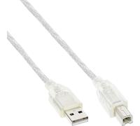 InLine® USB 2.0 Kabel, A et B, transparent, 10m