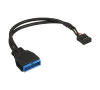 InLine Câble adaptateur interne pour carte mère USB 2.0 vers USB 3.0 0,3 m Noir