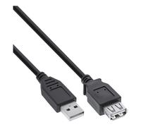 Inline® Usb 2.0 Verlängerung, Stecker/buchse, Typ-a Schwarz, 0,5m