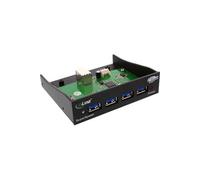 Inline usb 3.0 concentrateur, 4x pour compartiment 3,5, noir 33395b
