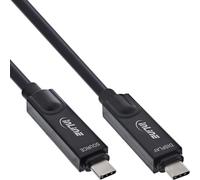 InLine USB 3.2 Gen.2 AOC Kabel - USB-C Stecker/Stecker 8K60Hz 60W - schwarz - 10m (35799I)