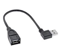 InLine USB A/USB A M/F 0.2m câble USB 0,2 m USB 2.0 Noir