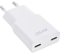 InLine® USB bloc d'alimentation chargeur Dual USB-C, PD, PPS, 30W, blanc