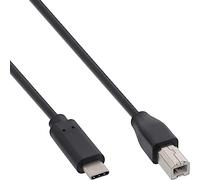 InLine USB C/USB B, 0.5 m câble USB 0,5 m USB 2.0 Noir