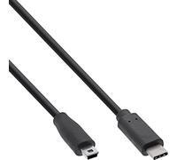 InLine Câble USB USB-C vers Mini-USB B – USB 2.0, 3 A, 1 m – Noir