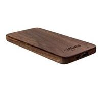 InLine® USB PowerBank 5.000mAh “Woodplate“ avec écran à LED en bois de noyer véritable G