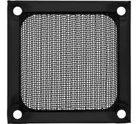 Grille ventilateur,, filtre aluminium, 60x60mm, noir