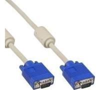 InLine 17713 Câble S-VGA fiche HD 15 Broches mâle/mâle Beige 15 m