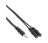 InLine Câble stéréo en Y Wentronic 99300A – jack 3,5 mm vers 2× jack 3,5 mm – 1 m – noir