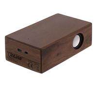 InLine® woodbrick, Haut-parleur à induction dans un boîtier en bois véritable, noix