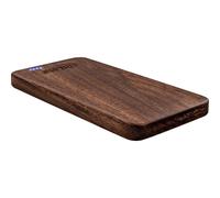 InLine® USB PowerBank 5.000mAh “Woodplate“ avec écran à LED en bois de noyer véritable
