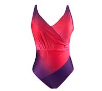 INLLADDY Maillot de bain 1 pièce pour femme ventre plat 48 robe d'été push up maillot de bain une pièce, Rose vif, 44