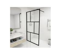 Paroi de douche - vidaXL - 100x195 cm - Verre trempé - Noir - Résistante aux éclaboussures