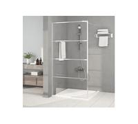 Inloopdouchewand 100x195 cm transparant ESG-glas zilverkleurig152137
