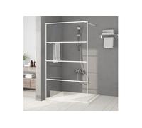 vidaXL Paroi de douche Blanc 115x195 cm Verre ESG transparent