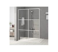 vidaXL Paroi de Douche Ecran Cloison Cabine de Douche Salle de Bain Intérieur Résistance aux Eclaboussures Blanc 140x195 cm 152124
