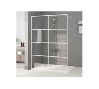 vidaXL Paroi de douche Inloopdouchewand 152144 Verre ESG transparent 140x195 cm Blanc