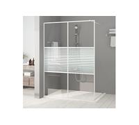 vidaXL Paroi de douche 152154 – Résistance aux éclaboussures Blanc 140x195 cm