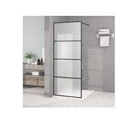 Inloopdouchewand 80x195 cm mat ESG-glas zwart152130
