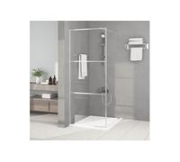 vidaXL Paroi de douche 152115 Verre ESG transparent Argenté 80x195 cm