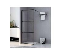 vidaXL Paroi de douche à l'italienne à verre ESG Noir 80x195 cm
