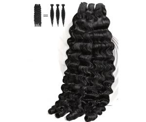 Inlovwith Extensions de cheveux humains bouclés birmans, 66 cm, 100 % cheveux bruts cambodgiens non traités à coudre en une seule trame, vague d'eau 3C4A avec boucles en spirale, triple durée de vie