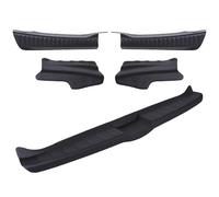 INLY 5 pièces Protection de seuil de chargement/pare-chocs/protection arrière/protège-bagages/protection de coffre en ABS Noir compatible avec Sandero (à partir de 2021)