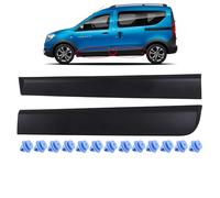 INLY Lot de 2 baguettes de protection latérales avant + arrière gauche Noir Compatible avec Dacia Dokker 808779284R 828775691R (2012->)