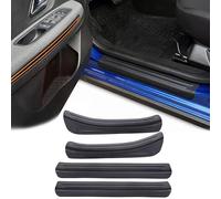 INLY Lot de 4 seuils de portière en plastique ABS noir compatible avec Sandero (à partir de 2021)