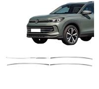 INLY Lot de 6 baguettes de calandre en acier inoxydable chromé compatibles avec Tiguan (à partir de 2024)
