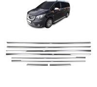 INLY Lot de 8 moulures inférieures de fenêtre en acier inoxydable chromé compatibles avec Classe V Vito W447 (à partir de 2014)