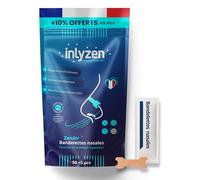 Inly Zen - Strip Nasal Anti Ronflement - Bandelettes Nasales Hypoallergéniques - Certifiées CE - Certifié ISO 13485 - Respiration Facile Toute la Nuit - Sans Médicament (50) + 5 Gratuits
