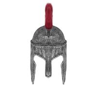 inlzdz Casque Romain Spartiate Casque Médiéval Roi Léonidas Armure Guerrier Costume Tête En Latex Argent Taille unique