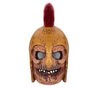inlzdz Casque Romain Spartiate Casque Médiéval Roi Léonidas Armure Guerrier Costume Tête En Latex Or Taille unique