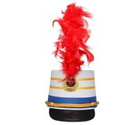 inlzdz Enfant Garçon Fille Chapeau Fanfare Parade Halloween Carnaval Accessoires pour Costume Majorette Tambour Soldat Cap Hat Type B Taille unique