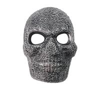 inlzdz Halloween Masque Effrayant Crâne Horreur Visage Entier Cosplay Accessoires Rotin Argent 1 Taille unique