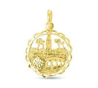 Inmaculada Romero IR Albolafia Pendentif armoiries de Cordoue en or massif 18 carats, 21 mm. Pont romain