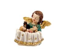Inmaculada Romero IR Ange Gardien Figurine 5 cm. Détail Fille Berceau résine vêtements Rose