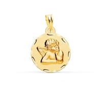 Inmaculada Romero IR Ange Médaille d'or Burlón 9 carats, 16 mm, sculptée sur le bord