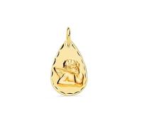 Inmaculada Romero IR Ange Médaille d'or Burlón 9 carats, 19 mm, en forme de larme et bord sculpté