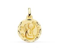 Inmaculada Romero IR Ange Médaille en or 9 carats de 16 mm gravée avec le message I WILL KEEP YOU