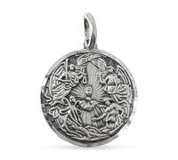 Inmaculada Romero IR Archanges Médaille en argent sterling massif de 16 mm de Saint Raphaël Gabriel Michel Ange Gardien.